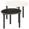 vidaXL Coffee Tables 2 pcs Black and White