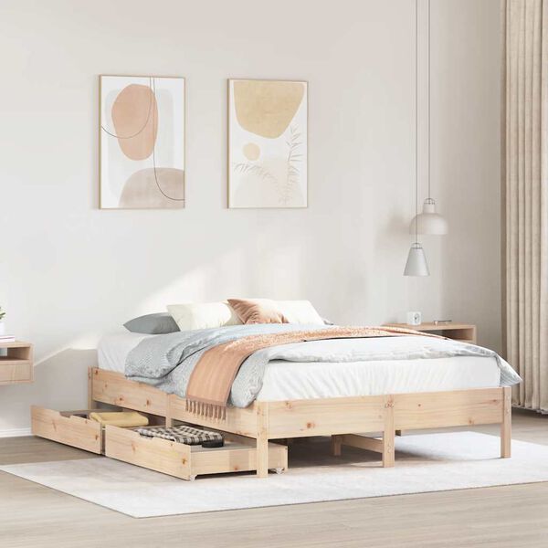 vidaXL Bed Frame without Mattress 160x200 cm Solid Wood Pine