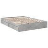 vidaXL Bed Frame with Drawers without Mattress Concrete Grey 160x200 cm