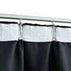 vidaXL Blackout Curtains with Hooks 2 pcs Black 140x175 cm