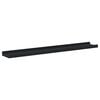 vidaXL Picture Frame Ledge Shelves 2 pcs Black 80x9x3 cm MDF