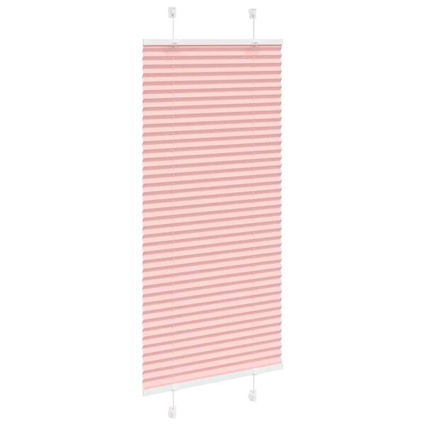 vidaXL Pleated Blind Pink 60x150 cm Fabric Width 59.4 cm Polyester