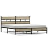 vidaXL Metal Bed Frame without Mattress Sonoma Oak 180x200 cm Super King