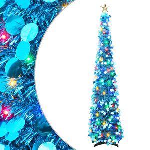 vidaXL Pop Up LED Christmas Tree with Star Topper 120 cm 50 LEDs PET