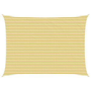 vidaXL Sunshade Sail 5 x 6 m HDPE Rectangular Yellow and White