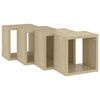 vidaXL Wall Cube Shelves 4 pcs Sonoma Oak 22x15x22 cm