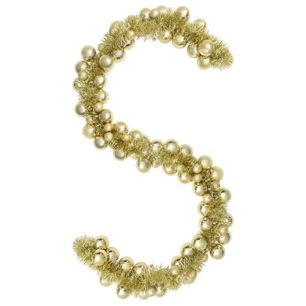 vidaXL Christmas Ball Garland Gold 186 cm Polystyrene