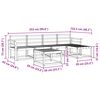 vidaXL Outdoor Sofa Set 6 pcs Natural Solid Acacia Wood