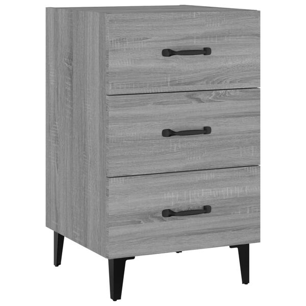 vidaXL Bedside Cabinet Grey Sonoma 40x40x66 cm Engineered Wood