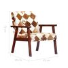vidaXL Armchair White and Brown Real Goat Leather