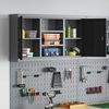 vidaXL Tool Cabinet with Shelf Black and Grey 100 x 20 x 55 cm