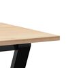 vidaXL Dining Table Y-Frame 100x50x75 cm Solid Wood Pine and Steel