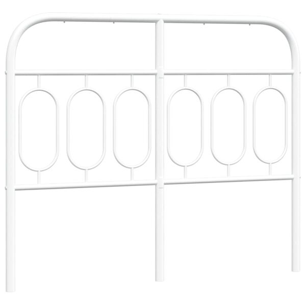 vidaXL Metal Replace Headboard White 120 cm
