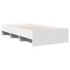vidaXL Bed Frame without Mattress White 75x190 cm Small Single Engineered Wood