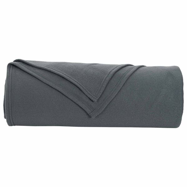vidaXL Throw Blanket Dark Grey 210 x 140 cm Fleece