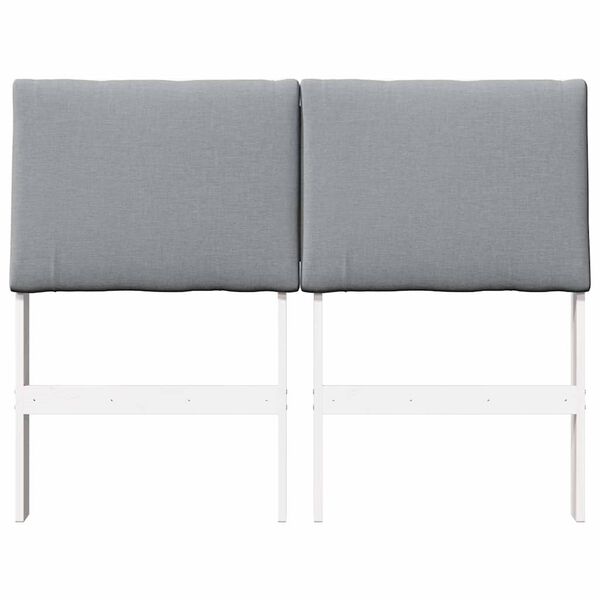 vidaXL Upholstered Headboard Light Grey 120 cm Solid Pine Wood