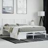 vidaXL Metal Bed Frame without Mattress with Headboard White 160x200cm