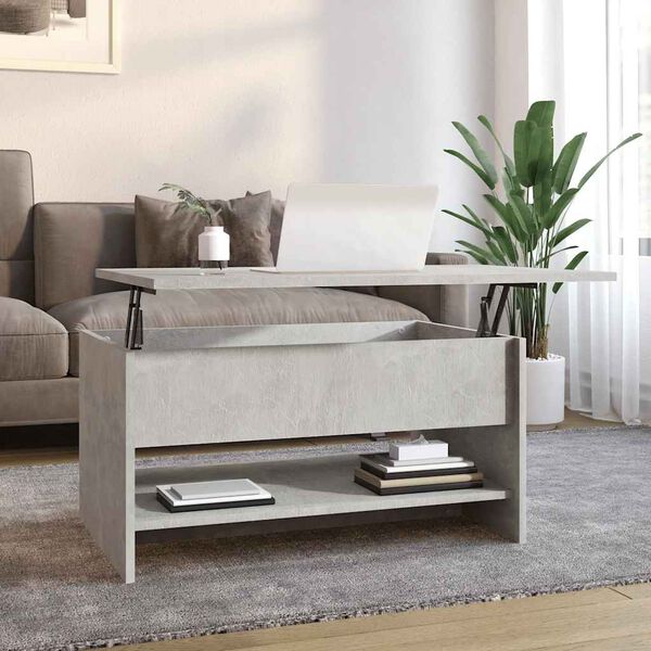 vidaXL Coffee Table Concrete Grey 80x50x40 cm Engineered Wood