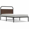 vidaXL Bed Frame Without Mattress 100x200 cm Brown Oak Engineered Wood