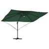 vidaXL Umbrella Green 351 x 250 x 253 cm Polyester and Aluminium