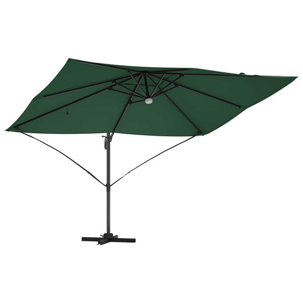 vidaXL Umbrella Green 351 x 250 x 253 cm Polyester and Aluminium