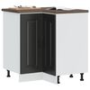 vidaXL Kitchen Corner Base Cabinet Kalmar Black Engineered Wood