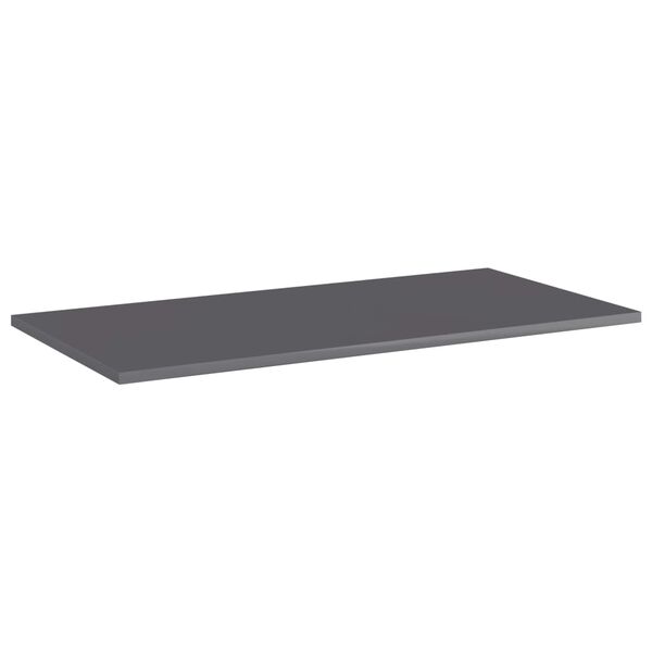 vidaXL Bookshelf Boards 8 pcs High Gloss Grey 80x40x1.5 cm Engineered Wood