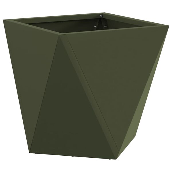 vidaXL Planter Olive Green 30 x 30 x 30 cm Steel