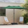 vidaXL Garden Parasol Green 385 x 209 x 244 cm Polyester and Steel