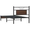 vidaXL Bed Frame without Mattress Brown Oak 80x200 cm Engineered Wood