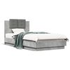vidaXL Bed Frame without Mattress Concrete Grey 75x190 cm