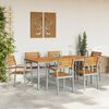 vidaXL Garden Dining Set 7 pcs Grey Solid Acacia Wood