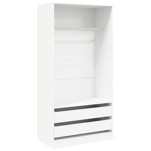 vidaXL Wardrobe White 100x50x200 cm Engineered Wood