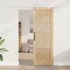 vidaXL Sliding Door Brown 73.5 x 211 cm Solid Pine Wood