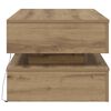 vidaXL Coffee Table with LED Lights Artisian Oak 90x50x40 cm