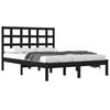 vidaXL Bed Frame without Mattress Black 200x200 cm Solid Wood