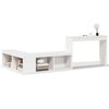 vidaXL Bedside Cabinet with Desk White 232x112x75 cm Solid Wood Pine