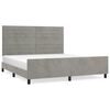vidaXL Bed Frame without Mattress Light Grey 160x200 cm Velvet
