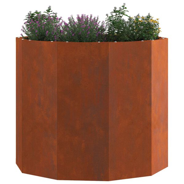 vidaXL Planter Rusty 60 x 60 x 50 cm Weathering Steel