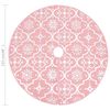 vidaXL Luxury Christmas Tree Skirt with Sock Pink 122 cm Fabric