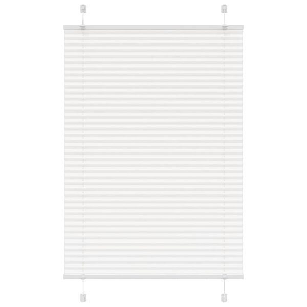 vidaXL Pleated Blind White 95x100 cm Fabric Width 94.4 cm Polyester