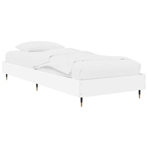 vidaXL Bed Frame White 80 x 200 cm Engineered Wood