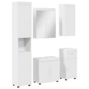 vidaXL Bathroom Furniture Set with Drawer TULUM White Engineered Wood