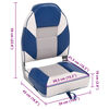 vidaXL 2 Piece Foldable Boat Seat Set High Backrest