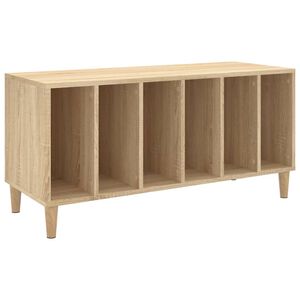 vidaXL Record Cabinet | Sonoma oak | Engineered wood | Medium | Record Cabinet