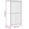 vidaXL Wardrobe BODO Grey 101x52x176.5 cm Solid Wood Pine