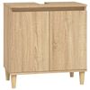 vidaXL 4 Piece Bathroom Furniture Set Sonoma Oak Engineered Wood