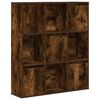vidaXL Bookcase Smoked Oak 89x24x101.5 cm Engineered Wood