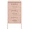 vidaXL Bedside Cabinets 2 pcs Pink 36x39x68 cm Steel