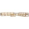 vidaXL Outdoor Sofa Set 9 pcs White 79 x 79 x 37 cm Solid Acacia Wood